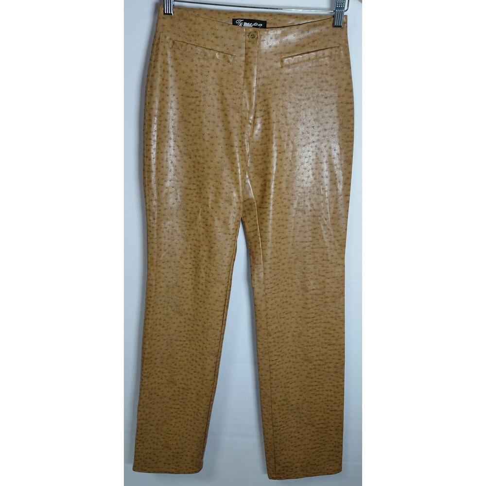 Tempo Paris Faux Pants Brown Solid Women Size 2